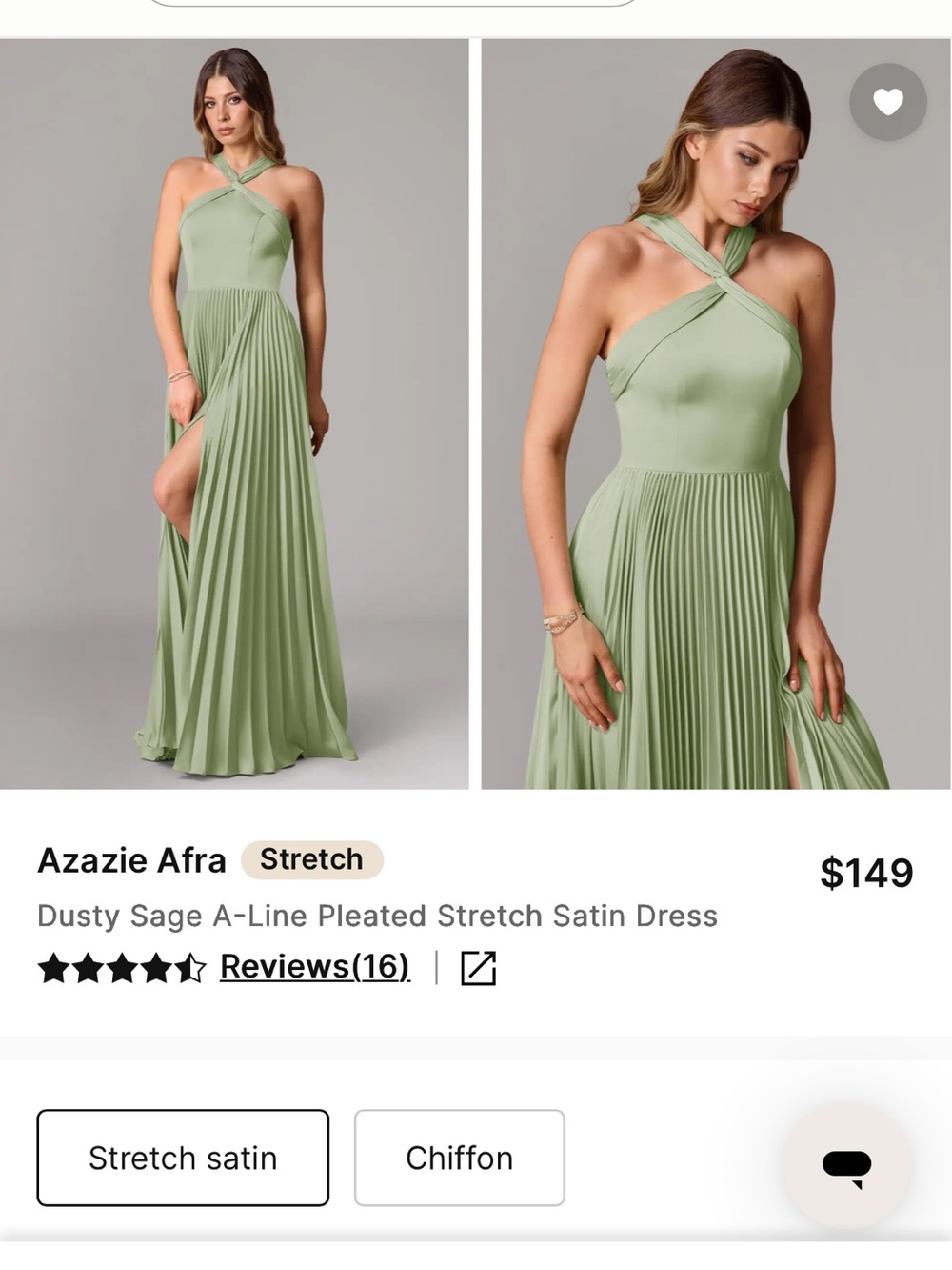 Azazie Afra Dusty Sage Crisscross Maxi Dress i